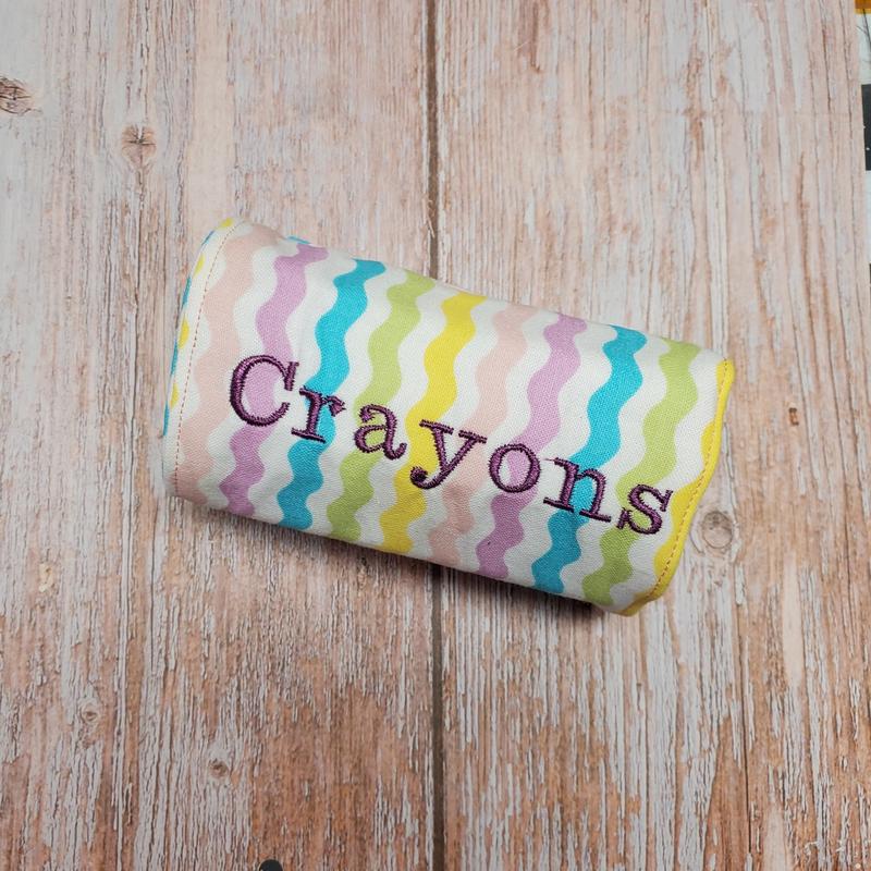 Crayon Roll - Pastel Squiggles