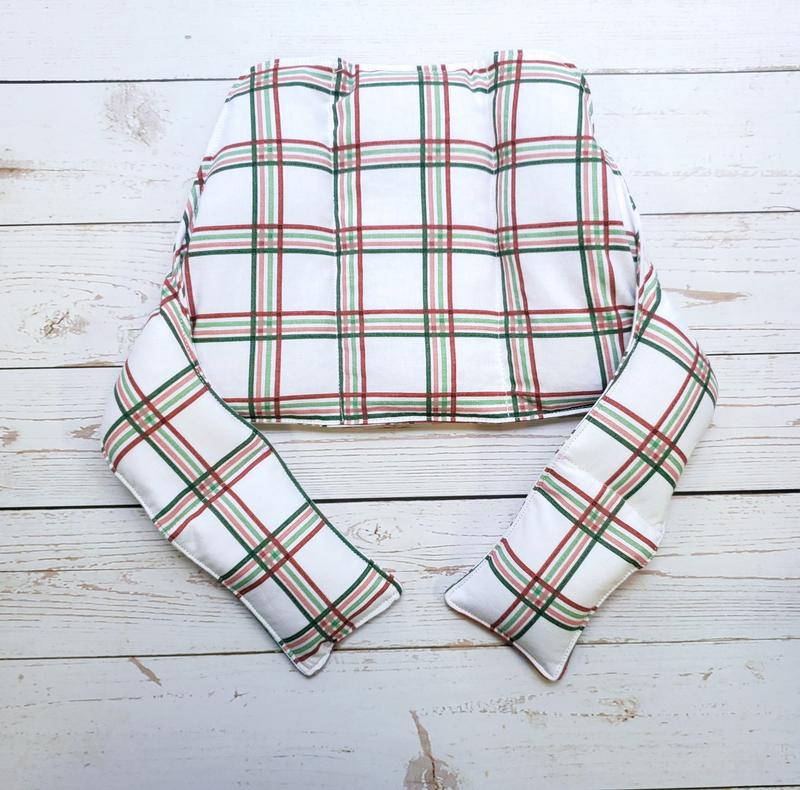 Red and Green Plaid on Ivory (UNS)