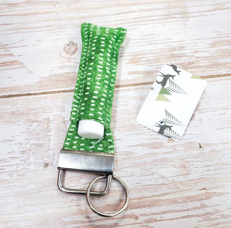 Chapstick Holder - Green with White Seeds