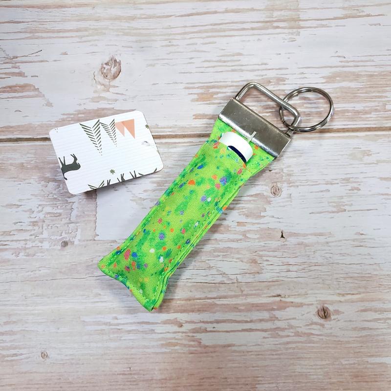 Chapstick Holder - Lime Green w Speckles